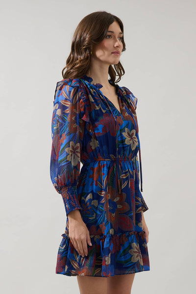 Idra Ruffle Chiffon Dress