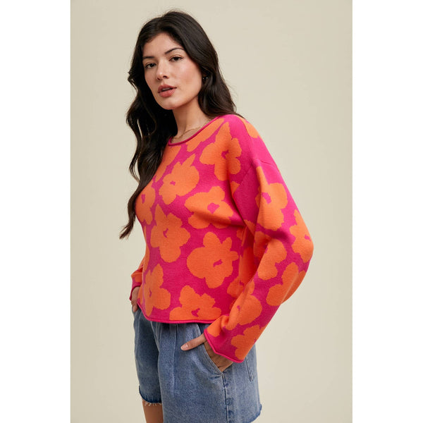 Kiera Floral Vibrant Sweater