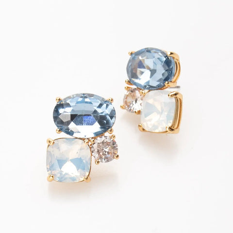 Aqua Crystal Earrings