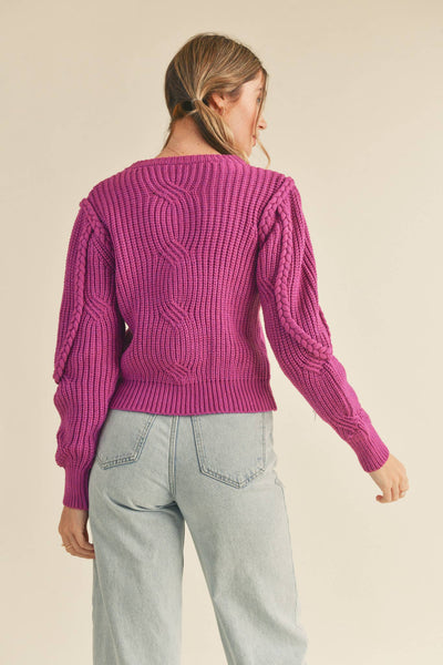 Katie Braided Cable Knit Sweater