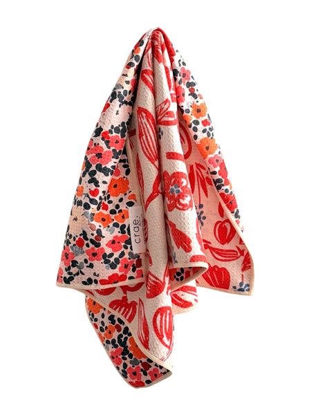 Rust and Rows Reversible Hand Towel