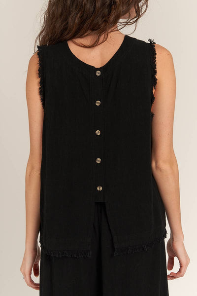 Julianna Back Button Top