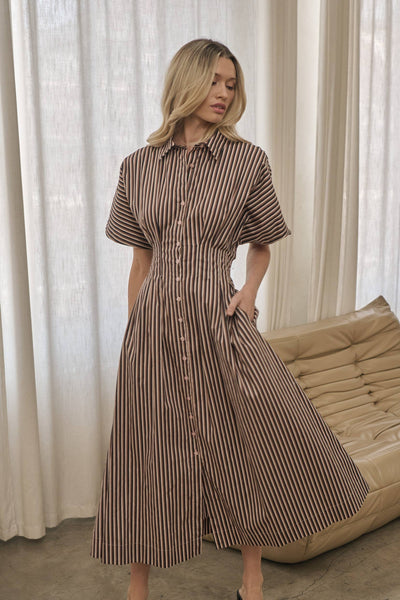 Winnie Pleated Midi Dress
