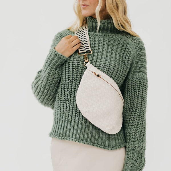 Woven Bum Bag (Green, Checkered, Black, Cream)