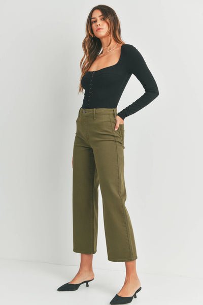 Chelsey Olive Wide Leg