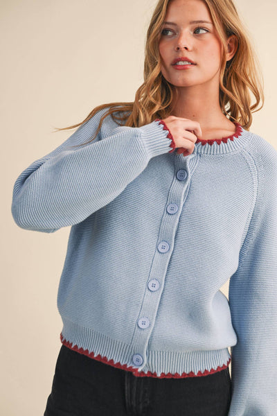 Nova Contrast Stitch Cardigan