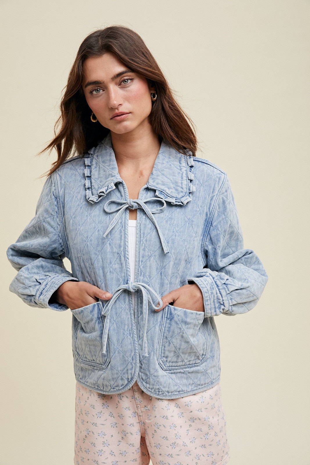Poppy Quilted Denim Jacket – Kate + Grace Boutique
