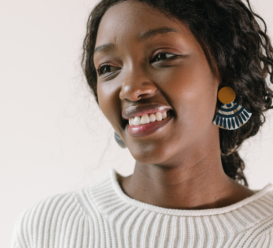 Sunset Black Tile Earrings