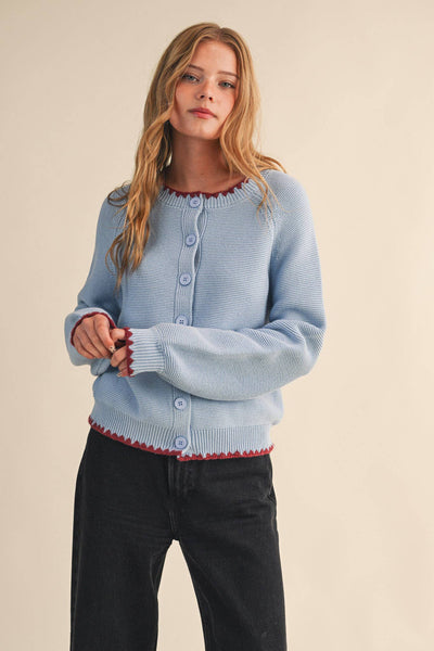 Nova Contrast Stitch Cardigan