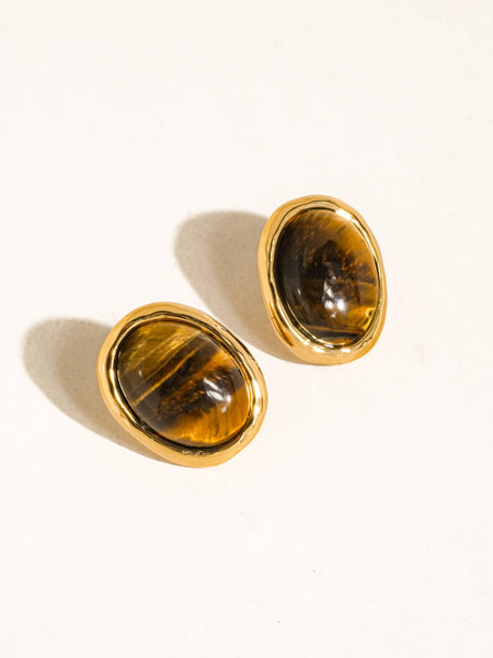Dahlia Vintage Natural Stone Earring