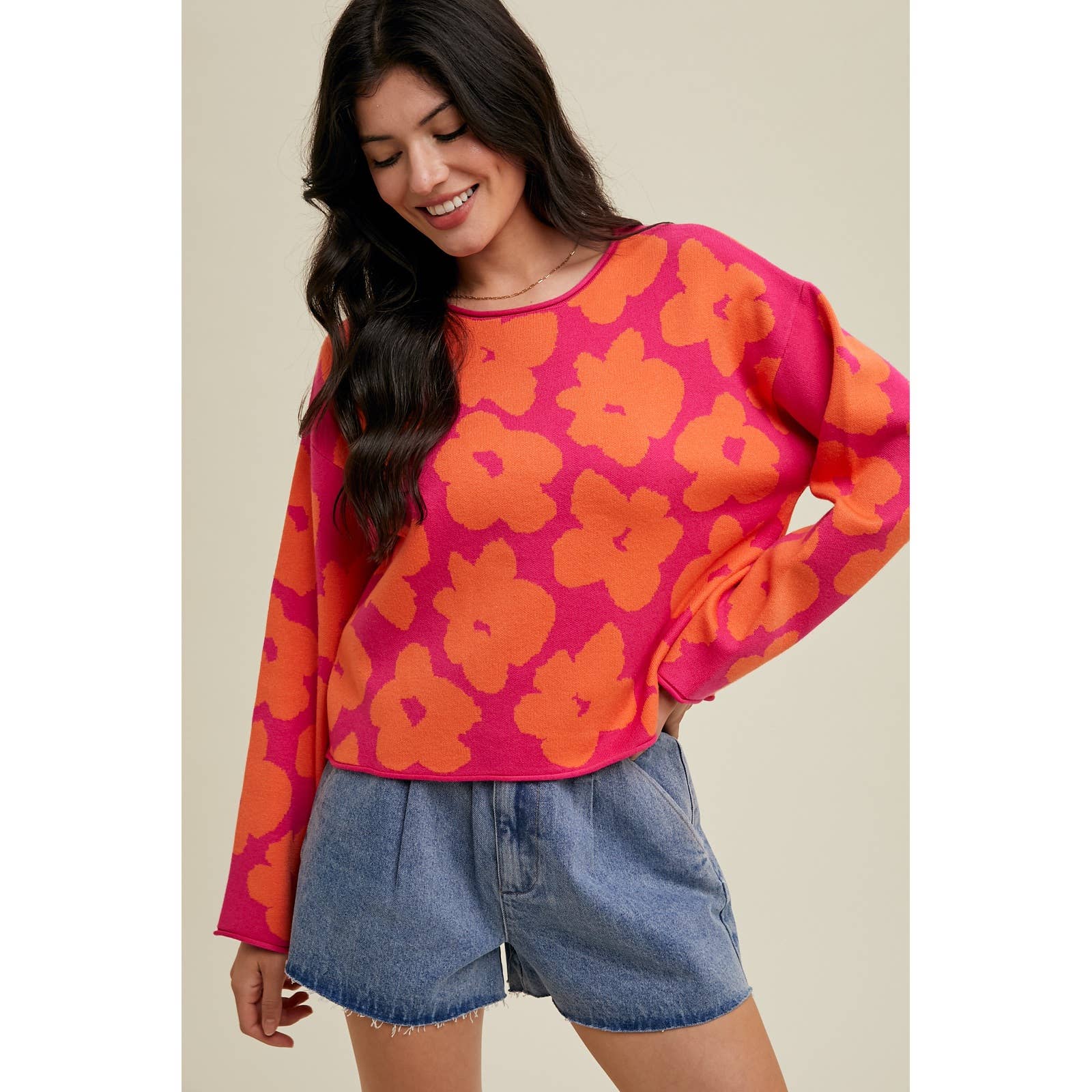 Kiera Floral Vibrant Sweater