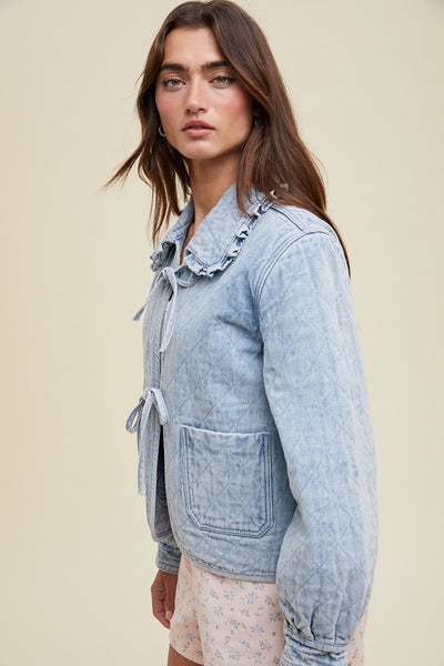 Poppy Quilted Denim Jacket
