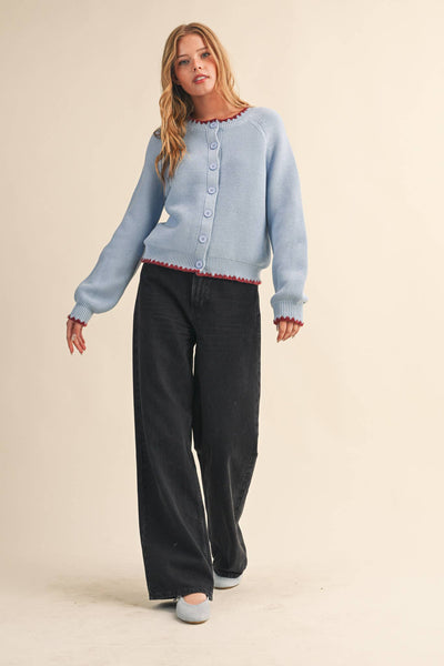Nova Contrast Stitch Cardigan