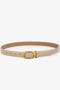 Gold Round Buckle Belt (Black or Khaki)