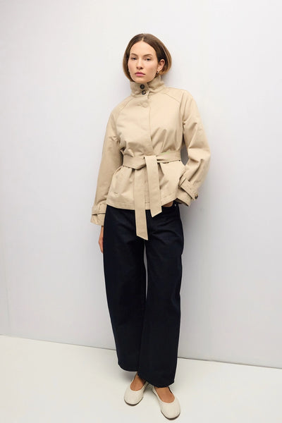 Olivia Funnel Neck Trench Coat