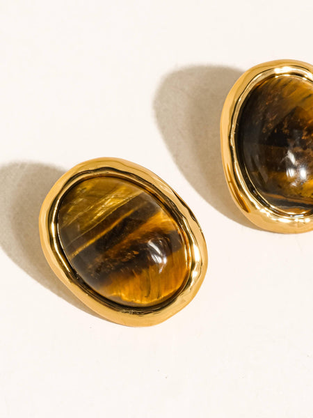 Dahlia Vintage Natural Stone Earring