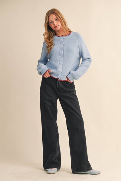 Nova Contrast Stitch Cardigan