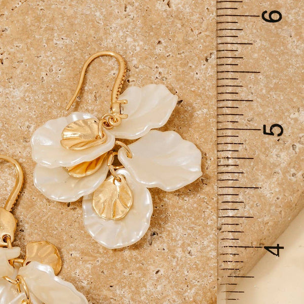 Pearl Petals Dangle Earrings