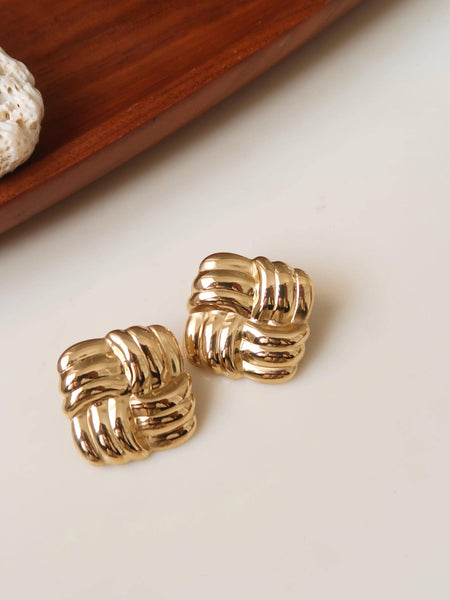 Luella Textured Knot Stud Earring