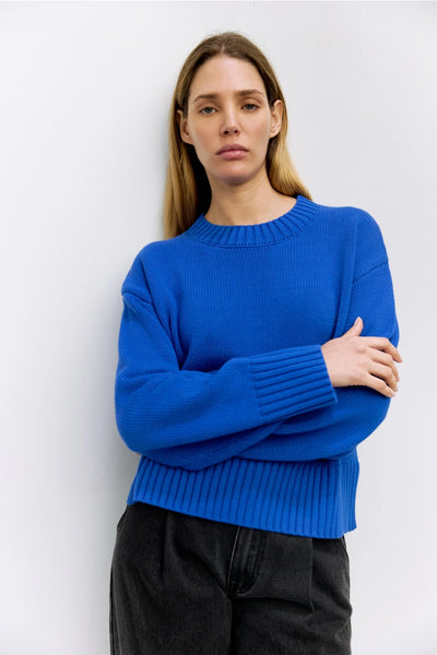 Asher Cobalt Blue Sweater