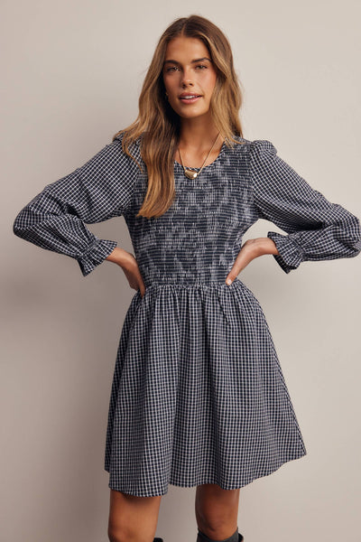 Nora Smocked Gingham Dress