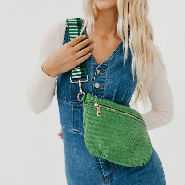 Woven Bum Bag (Green, Checkered, Black, Cream)