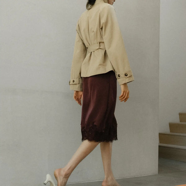 Olivia Funnel Neck Trench Coat