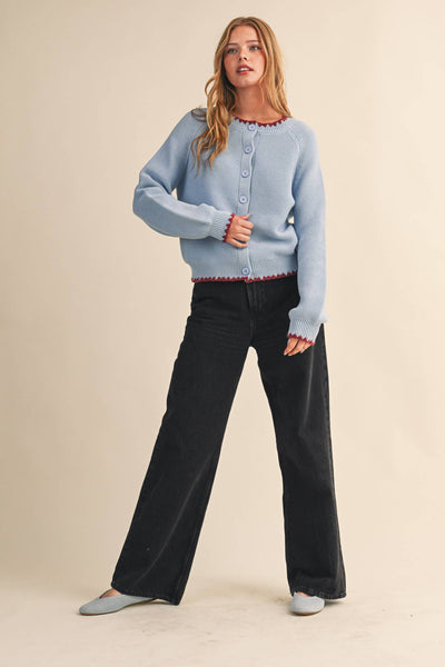 Nova Contrast Stitch Cardigan