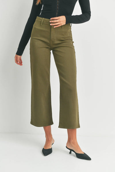 Chelsey Olive Wide Leg