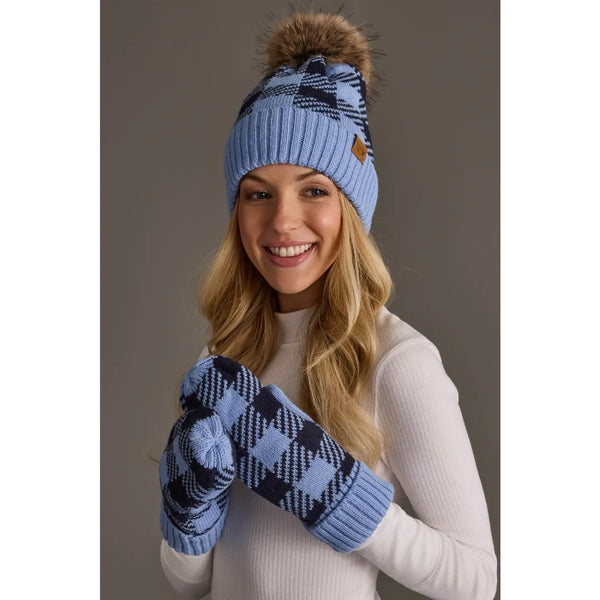 Margot Plaid Blue Hat