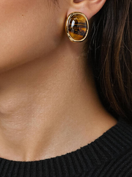 Dahlia Vintage Natural Stone Earring