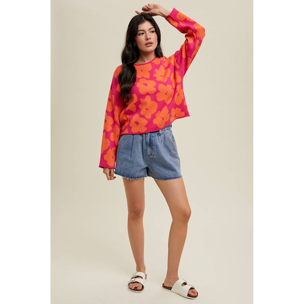 Kiera Floral Vibrant Sweater