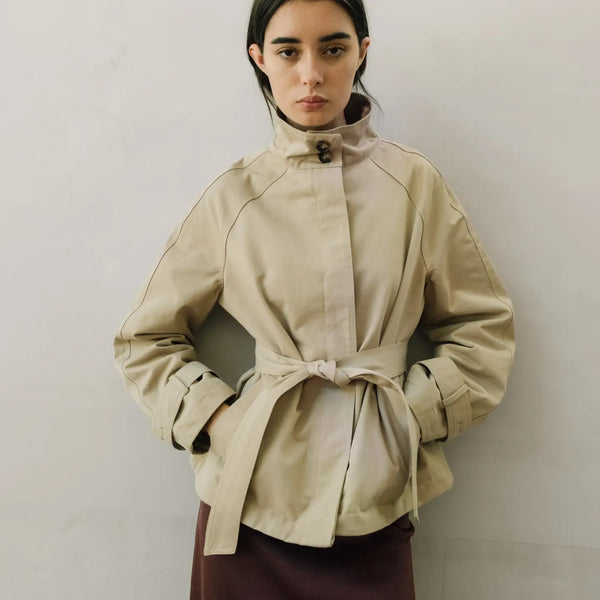 Olivia Funnel Neck Trench Coat