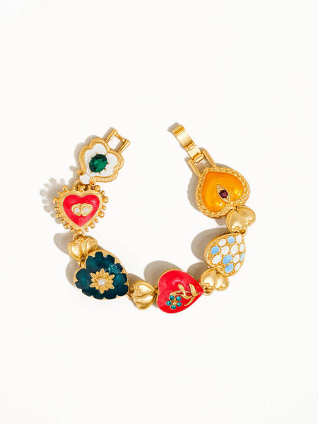 Elysian Baroque Heart Color Bracelet