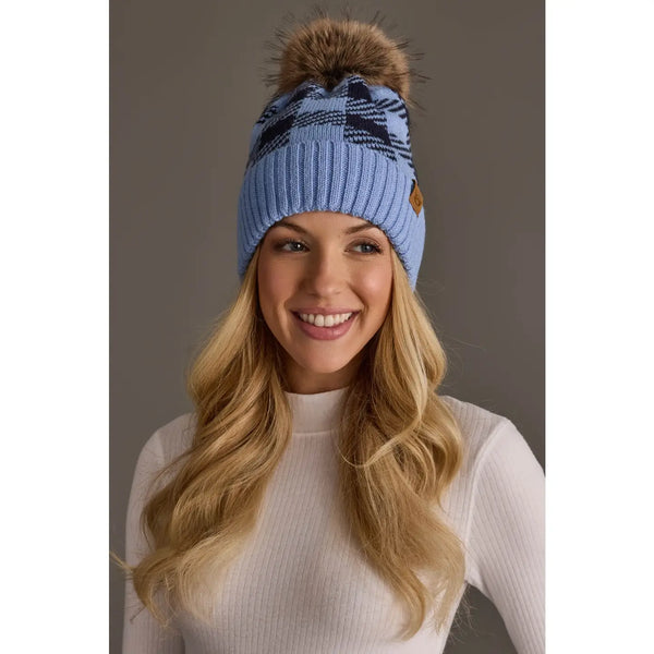 Margot Plaid Blue Hat
