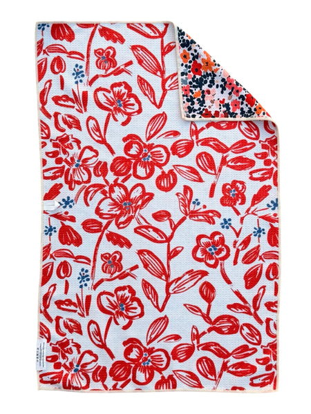 Rust and Rows Reversible Hand Towel