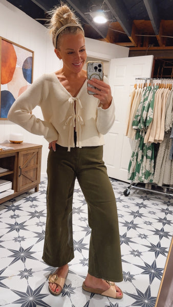 Chelsey Olive Wide Leg