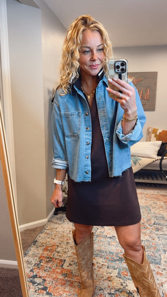 Etta Brushed Modal Collared Dress