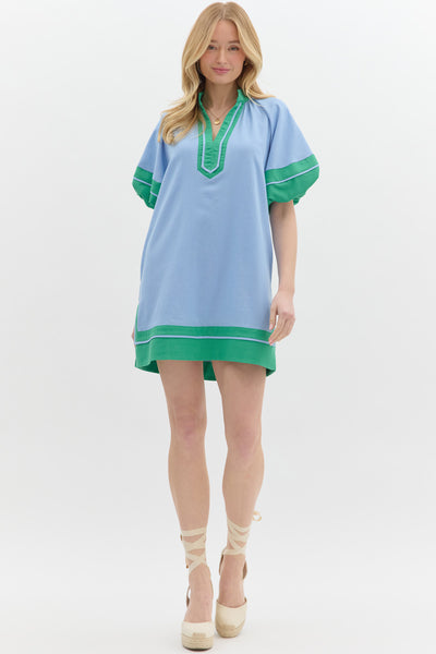 Meric High Collar Dress