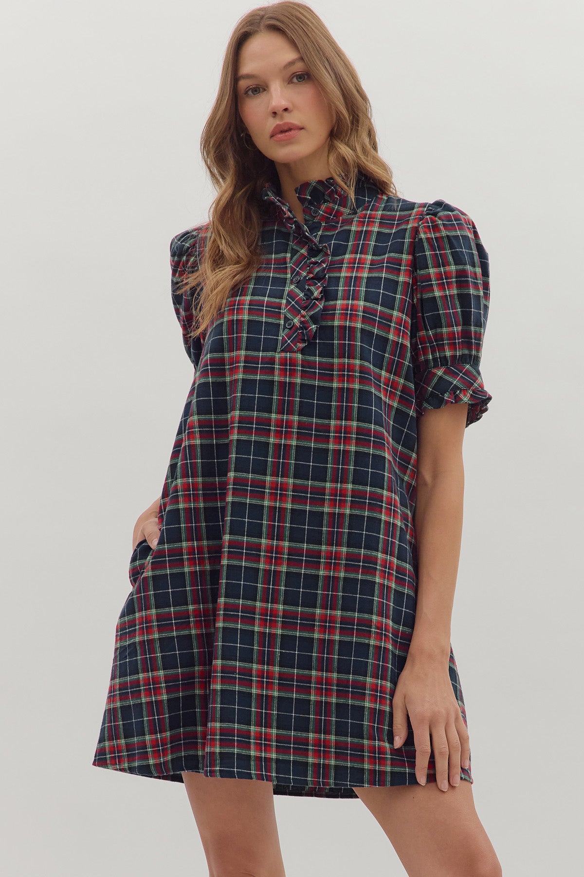 Caroline Plaid Dress