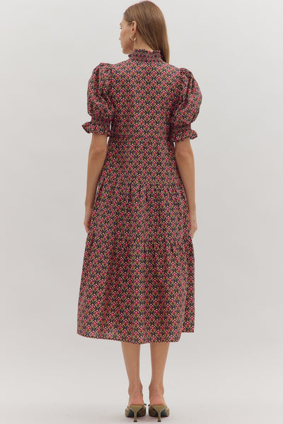 Meric High Collar Dress