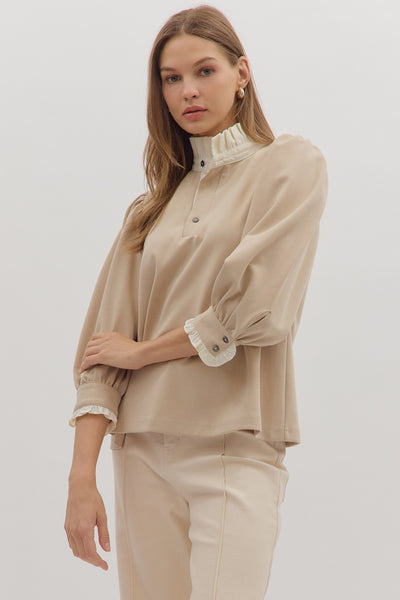 Paige Ruffle Accented Top