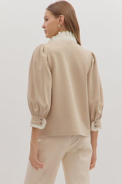 Paige Ruffle Accented Top