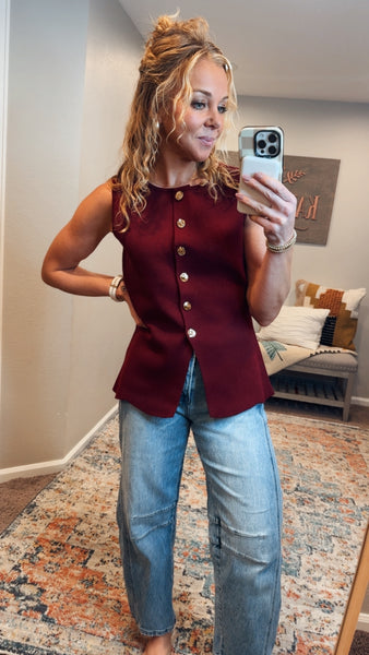 Ivy Peplum Top (Burgundy or Forest Green)