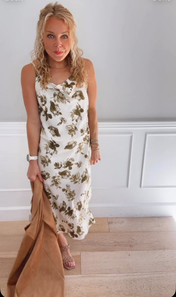 Dior Olive Floral Dress