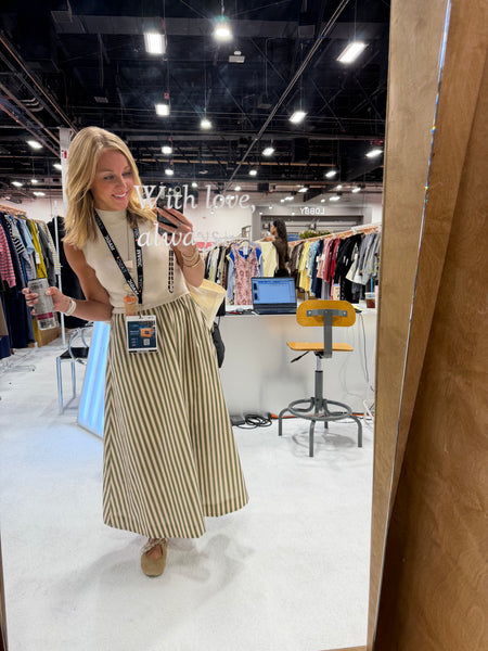 Isla Ecru Stripe Dress