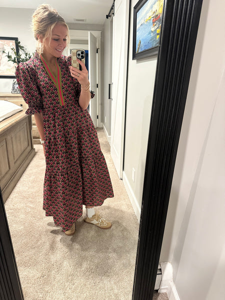 Meric High Collar Dress