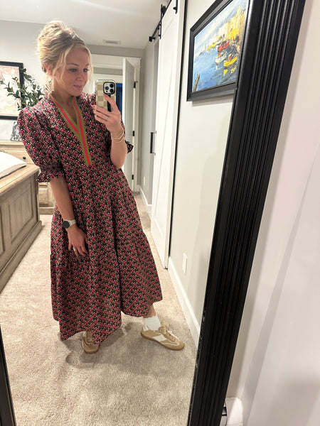 Meric High Collar Dress