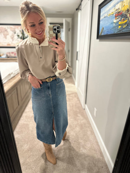 Paige Ruffle Accented Top