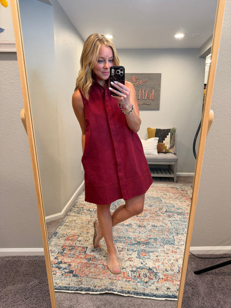 Ruby Crimson Shift Dress